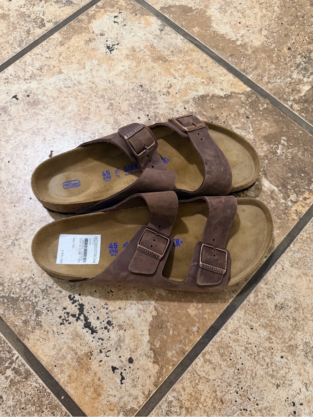 Birkenstock Men’s Brown Arizona Double-Strap Sandals